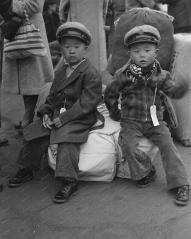 Evacuation Japanese-Americans War Outbreak Vintage 8x10 Reprint Of Old Photo - Photoseeum