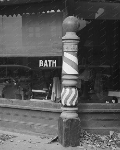 Old Style Barber Pole Vintage 8x10 Reprint Of Old Photo - Photoseeum