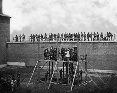 Lincoln Conspirators Being Hung 1865 Vintage 8x10 Reprint Of Old Photo - Photoseeum