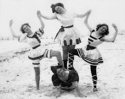 Coney Island Bathers 1899 Vintage 8x10 Reprint Of Old Photo - Photoseeum