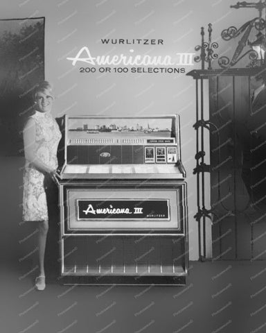 Wurlitzer Jukebox Model 3300 Americana III Vintage 8x10 Reprint Of Old Photo - Photoseeum