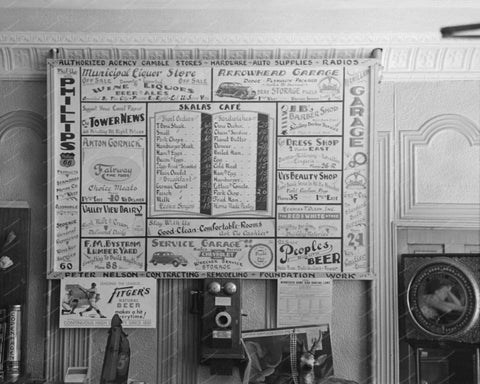 Bulletin Advertising Board 1937 Vintage 8x10 Reprint Of Old Photo - Photoseeum