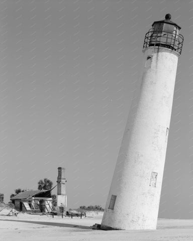 Cape St George Lighthouse Franklin County Vintage 8x10 Reprint Of Old Photo 1 - Photoseeum