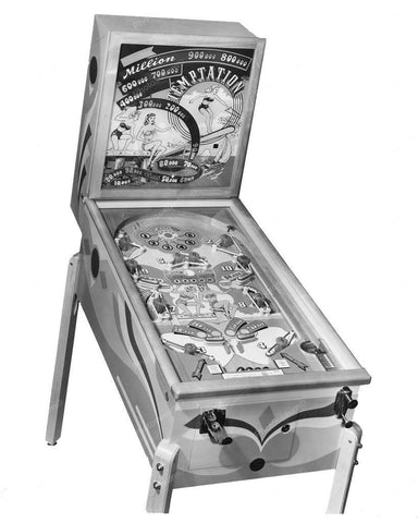 Chicago Coin Tempation Pinball Machine 1949 8x10 Reprint Of Old Photo - Photoseeum