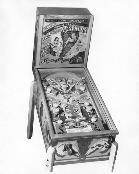 Genco Three Feathers Pinball Machine 1949 8x10 Reprint Of Old Photo ...