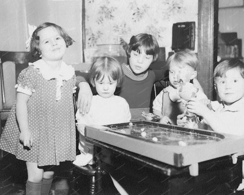 Kids Playing Bagatelle Pinball Machine 8x10 Reprint Of Old Photo - Photoseeum