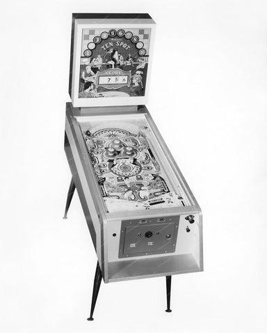 Williams Ten Spot Prototype Pinball Machine 1961 8x10 Reprint Of Old Photo - Photoseeum