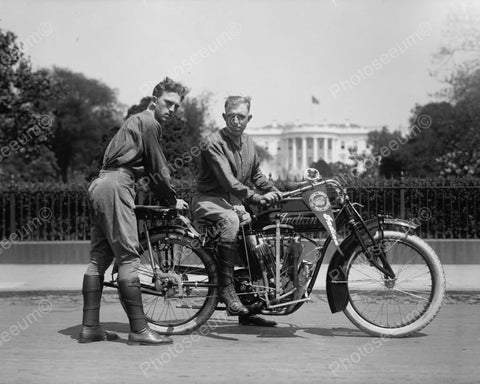 Young Men Pose Antique Motorcycle 1900s Old 8x10 Reprint Of Photo - Photoseeum