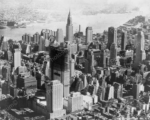 Aerial View Of New York City 1932 Vintage 8x10 Reprint Of Old Photo - Photoseeum