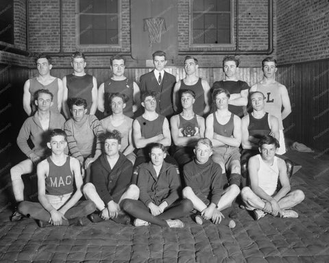 High School Basketball Team Shot 1920s 8x10 Reprint Of Old Photo - Photoseeum