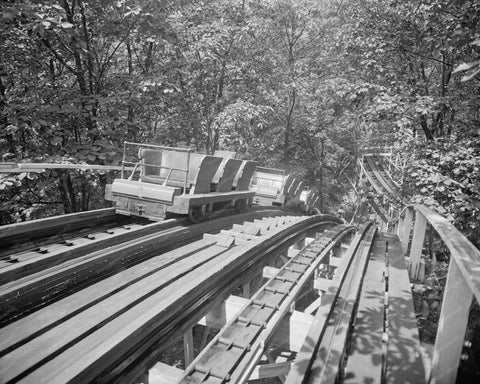 Glen Echo Roller Coaster Tracks & Car 8x10 Reprint Of Old Photo - Photoseeum