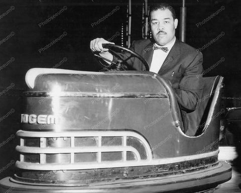 Bumper Car Dogem Riden by the Brown Bomber 1950s 8x10 Reprint Of Old Photo - Photoseeum