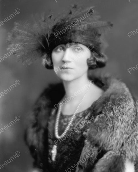 Model Wearing Peacock Feather Hat Vintage 8x10 Reprint Of Old Photo ...