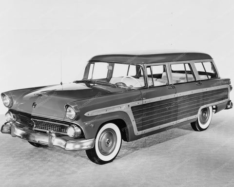 Ford Country Squires Station Wagon 1955 8x10 Reprint Of Old Photo - Photoseeum
