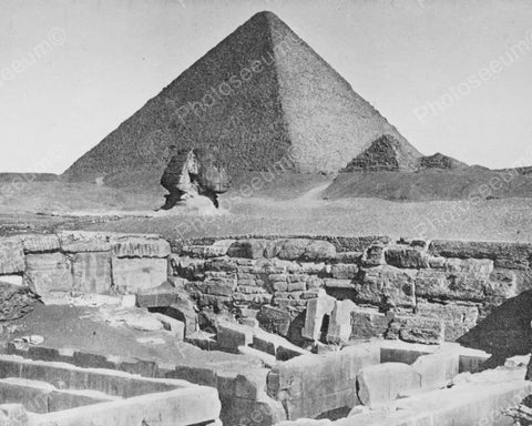 Ancient Egypt Pyramid & Sphinx 8x10 Reprint Of Old  Photo - Photoseeum
