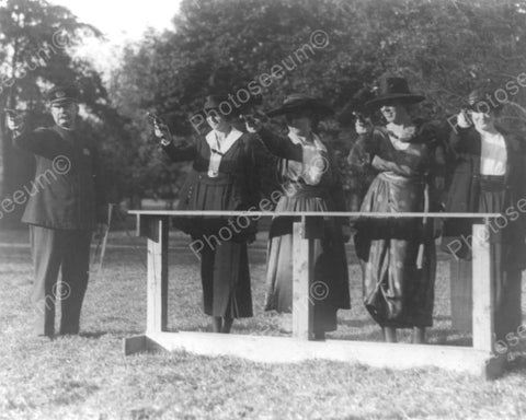 Police Inspector Teaches Ladies To Shoot 8x10 Reprint Of Old Photo - Photoseeum