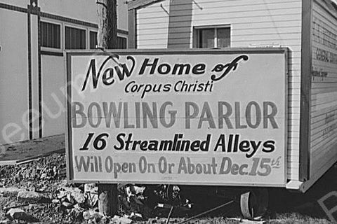 New Bowling Parlor Sign Texas 1900s 4x6 Reprint Of Old Photo - Photoseeum