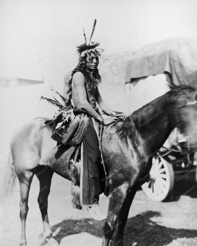 Willie Holy Frog Indian On Horse 8x10 Reprint Of Old Photo - Photoseeum