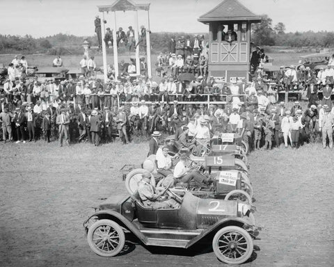 Auto Races Bennings DC 1915 Vintage 8x10 Reprint Of Old Photo - Photoseeum