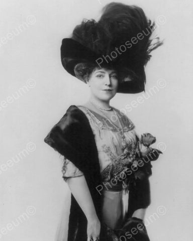 Lady In Majestic Feather Hat 1900s  8x10 Reprint Of Old Photo - Photoseeum
