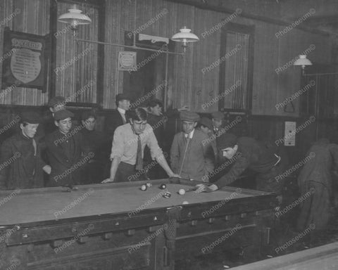 Pool Room Massachusetts 1930s 8x10 Reprint Of Old Photo - Photoseeum