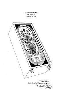 USA Patent Bally Red Arrow Payout Pinball 1930's Drawings - Photoseeum