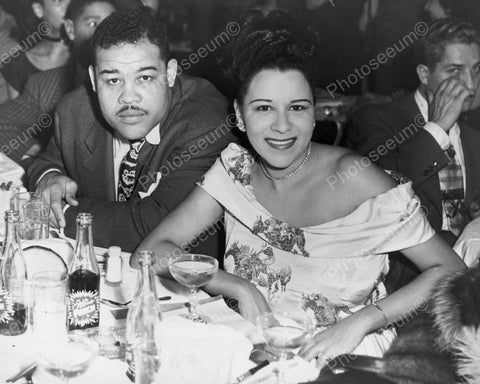 Heavey Weight Champ Joe Louis And His Wife 1947 Vintage 8x10Reprint Of Old Photo - Photoseeum