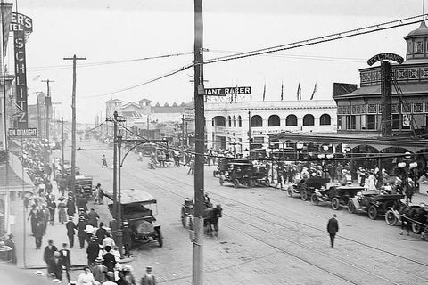 Coney Island Surf Ave Main Drag 4x6 1920s Reprint Of Old Photo - Photoseeum