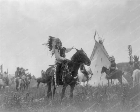Dakota Indian Man Sitting On A Horse 8x10 Reprint Of Old Photo - Photoseeum