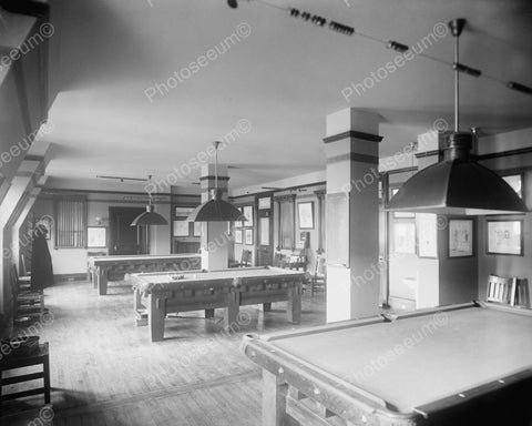 Old Fashioned Billard Pool Hall 1920's Vintage 8x10 Reprint Of Old Photo - Photoseeum