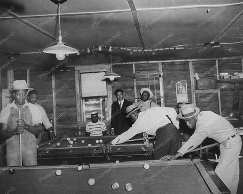 Billards Down South Playing a Game Of Pool 8x10 Reprint Of Old Photo - Photoseeum