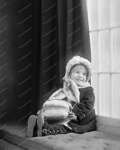 Cute Little Girl Vintage Portrait Vintage 8x10 Reprint Of Old Photo - Photoseeum