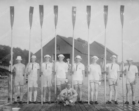 Harvard Rowing Team 1915 Vintage 8x10 Reprint Of Old Photo - Photoseeum