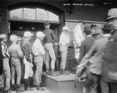 Horse Racing Jockeys Get Weighed Vintage 8x10 Reprint Of Old Photo - Photoseeum