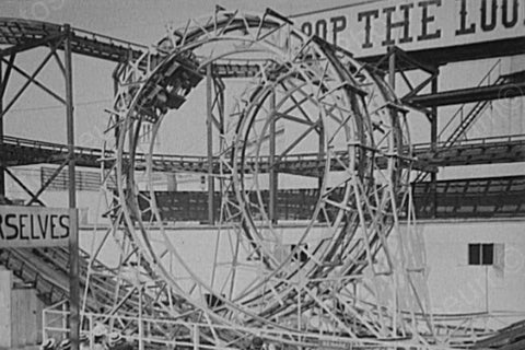 Coney Island loop the loop Coaster Ride 4x6 Reprint Of Old Photo - Photoseeum
