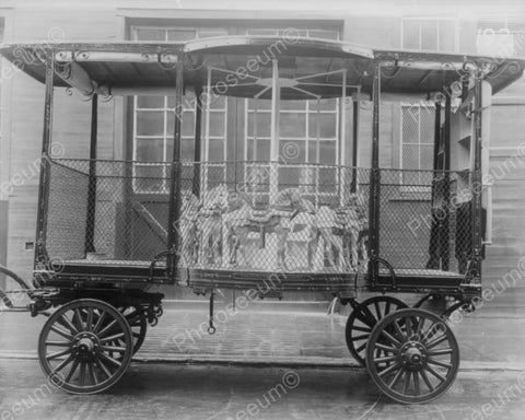Minature Horse Carousel Wagon NY 8x10 Reprint Of Old Photo - Photoseeum