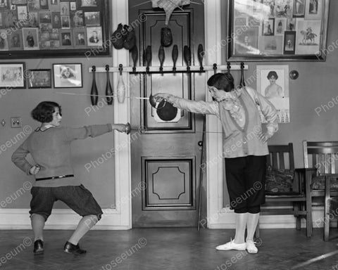 Fencing Students 1925 Vintage 8x10 Reprint Of Old Photo 1 - Photoseeum