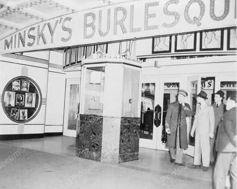 Minskys Burlesque Theater Entrance 1900s 8x10 Reprint Of Old Photo - Photoseeum