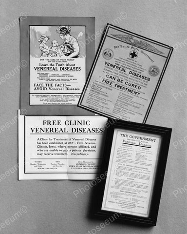 Venereal Diseases Literature Vintage 8x10 Reprint Of Old Photo - Photoseeum