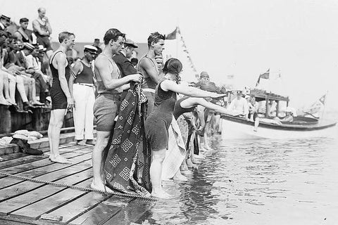 Coney Island Womens 100 yd Swimming Race 4x6 Reprint Of Old Photo - Photoseeum