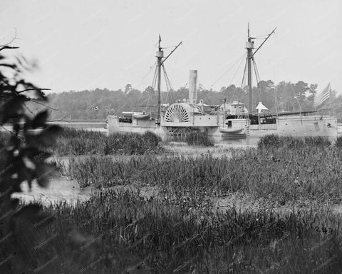 US Gunboat Mendota In Service 1860s 8x10 Reprint Of Old Photo - Photoseeum