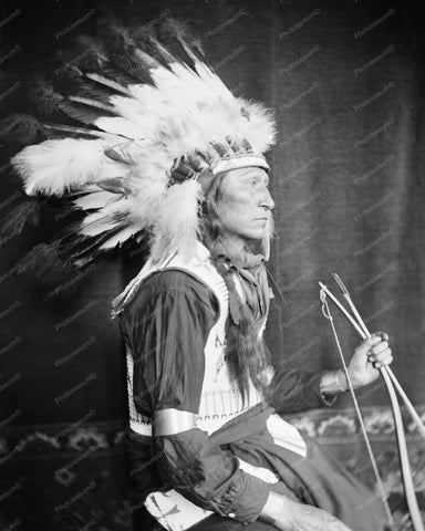 Chief Lone Bear A Sioux Indian Vintage 8x10 Reprint Of Old Photo - Photoseeum