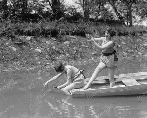 Sunday Afternoon Fishing 1925 Vintage 8x10 Reprint Of Old Photo - Photoseeum