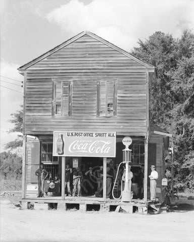 Post Office Sprott Al Coca Cola Signs 8x10 Reprint Of Old Photo - Photoseeum