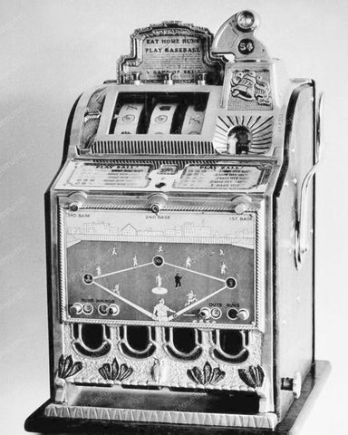 Mills Baseball Vendor Slot Machine 1929 Vintage 8x10 Reprint Of Old Photo - Photoseeum