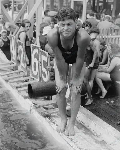 Swim Champ Johnny Weissmuller Poses By Pool Vintage 8x10 Reprint Of Old Photo - Photoseeum