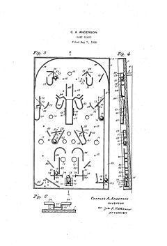 USA Patent Gotham Toy Bagatelle 1930's Pinball Drawings - Photoseeum