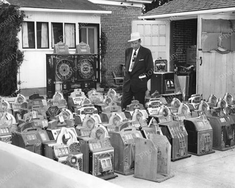 Police Confiscated Slot Machines May 24 1956 Vintage 8x10 Reprint Of Old Photo 1 - Photoseeum