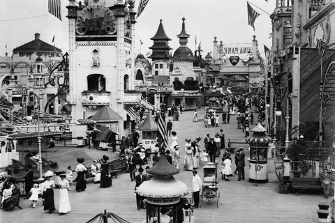 Coney Island NY Luna Park Midway 1910s 4x6 Reprint Of Old Photo - Photoseeum