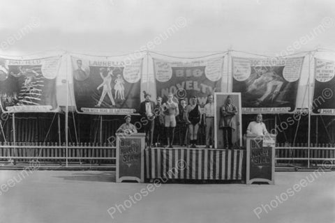 Carnival Sideshow On Stage Circa 1920s 4x6 Reprint Of Old Photo - Photoseeum